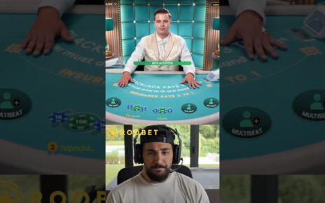 WHAT ARE THE ODDS OF THIS?! #nickmercs #blackjack #shorts