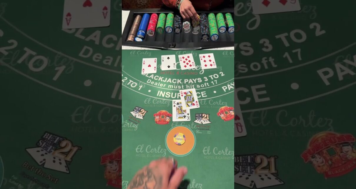 00 hand, if I win I let it ride #casino #gamble #blackjack #slots #lasvegas #roulette #poker