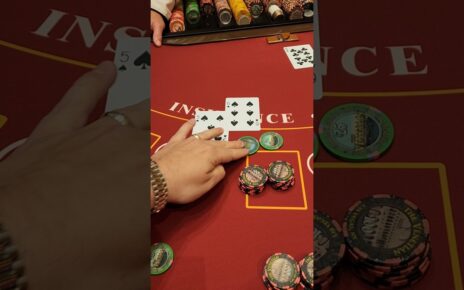 ,200 Double and Buddy promises to insure it… Skeptical.. #vegas #blackjack #casino