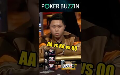 AA vs KK vs QQ #poker #casino #pokerlovers #pokergame #pokerstars