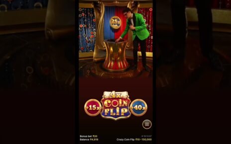 BEAUTIFUL 200x Hit 🔥On Coin Flip || 4x Top Slot 🤑 #casino #coinflip #slot