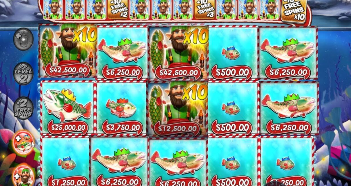 BIG BASS BONANZA CHRISTMAS BASH HUGE WIN 10X MULTIPLIER 40 FREE SPINS BONUS BUY ONLINE CASINO SLOT