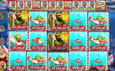 BIG BASS BONANZA CHRISTMAS BASH HUGE WIN 10X MULTIPLIER 40 FREE SPINS BONUS BUY ONLINE CASINO SLOT