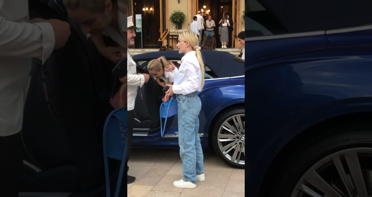 Billionaire family arriving Monte Carlo Casino in Bentley
