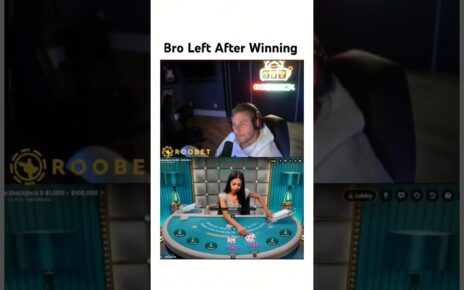 Bro Left Quickly 😭 #gamble #blackjack #blackjackcasino #baccarat #casino #onlinecasino