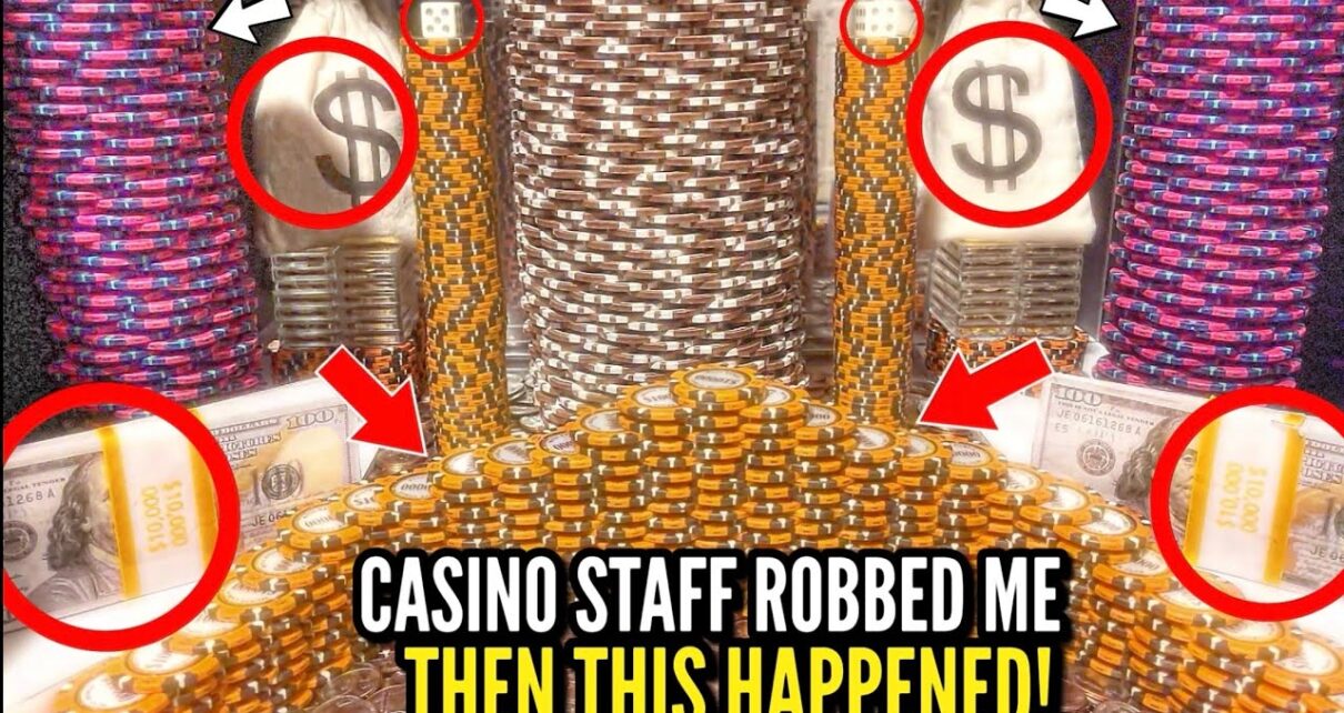 🤬😡CASINO EMPLOYEE ROBBED ME! HE GOT ARRESTED! HIGH RISK COIN PUSHER MEGA MONEY JACKPOT! (MUST SEE)