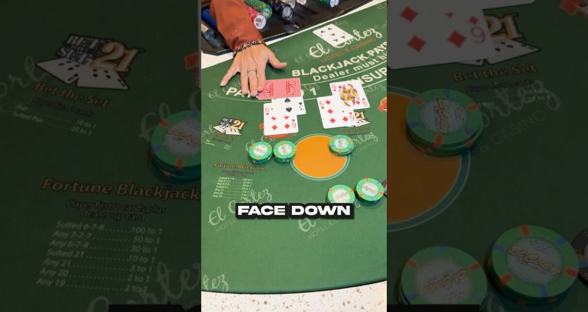 Can We Win This Split and Double Down? #blackjack #casino #gambling