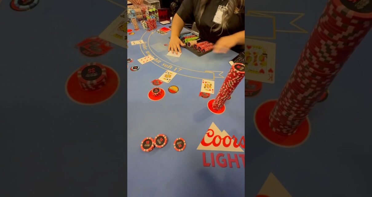 Check Out This WILD Blackjack Hand!