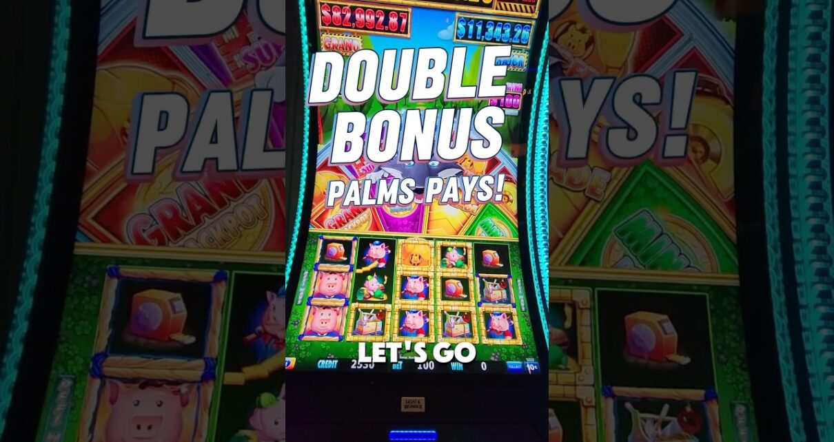 DOUBLE BONUS HANDPAY on Huff and More Puff! 🤑🎉 #fyp #Jackpot  #slots #Casino #MadLucky