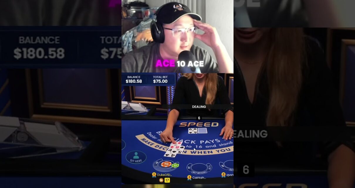 DUKEOFDEGENS CHAT TABLE CALL GAVE MASSIVE DOUBLE!!! #blackjack #gambling #casino