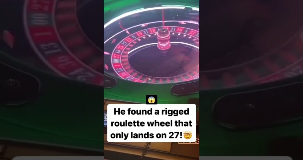 He found a rigged roulette wheel that only lands on 27!