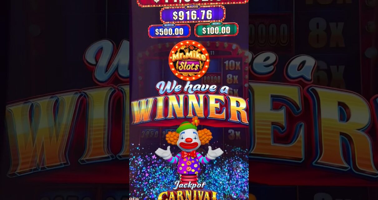 MAX BET GETS MASSIVE JACKPOT ON JACKPOT CARNIVAL #shorts #fyp #jackpot