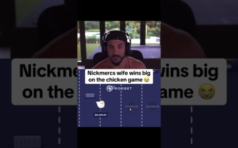 Nickmercs wife wins big on the chicken game #roobet #onlinecasino #777 #cardgames #blackjack #gamble