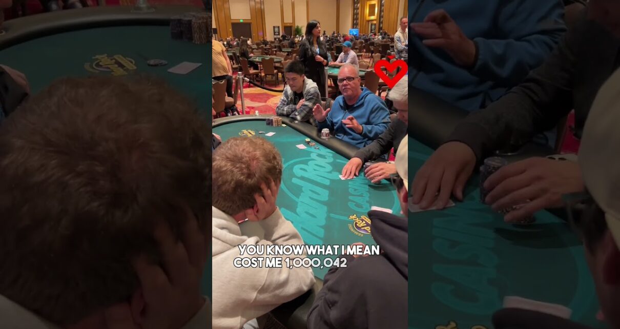 Poker FREAKOUT After Getting Bad Beat 😱 #Poker #Shorts