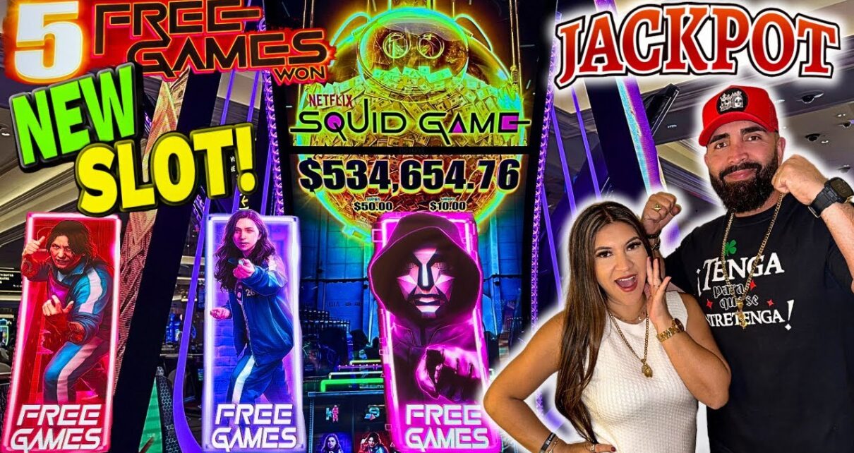 🫣 SOBREVIVI AL NUEVO JUEGO DEL CALAMAR EN LAS VEGAS ! SQUID GAME JACKPOT