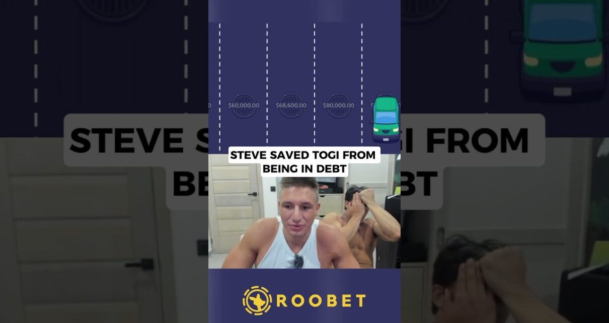 STEVE SAVED TOGI FROM BEING IN DEBT😭😭 #roobet #highlights #shorts #777 #casino