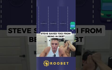 STEVE SAVED TOGI FROM BEING IN DEBT😭😭 #roobet #highlights #shorts #777 #casino