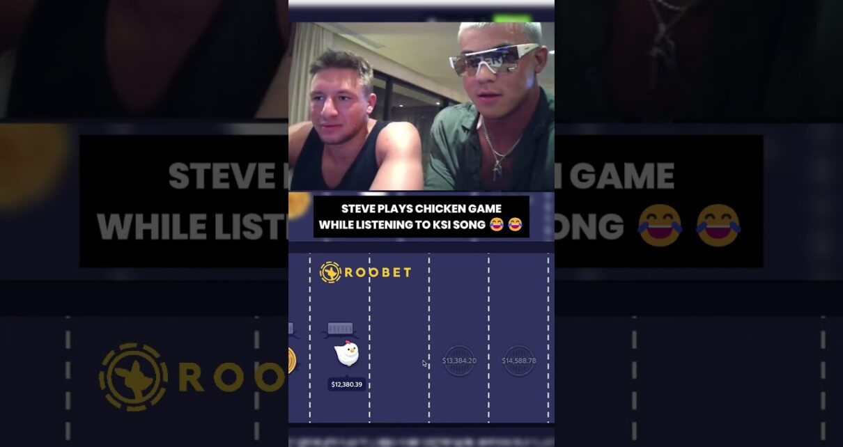 STEVEWILLDOIT PLAYS THE CHICKEN GAME LISTENING TO KSI SONG 😂