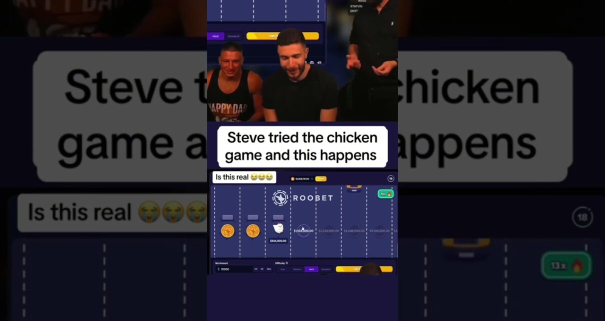 Steve tried the chicken game and this happens