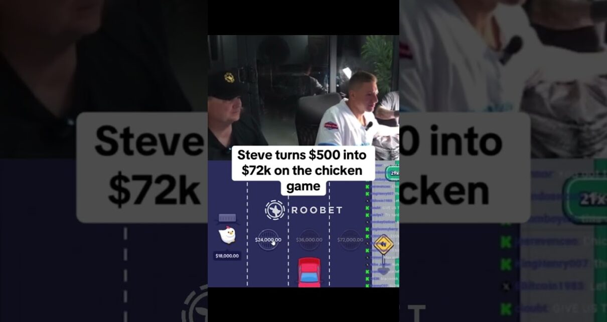 Steve turns 0 into k on the chicken game