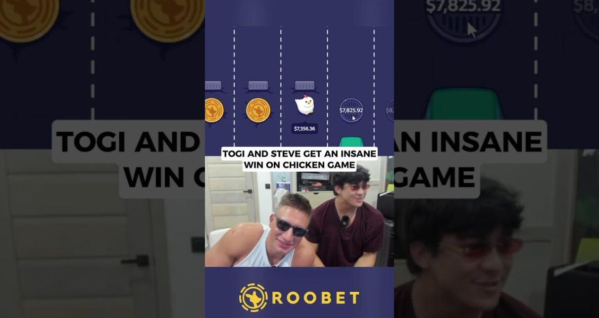 TOGI AND STEVE GET AN INSANE WIN ON CHICKEN GAME #roobet #highlights