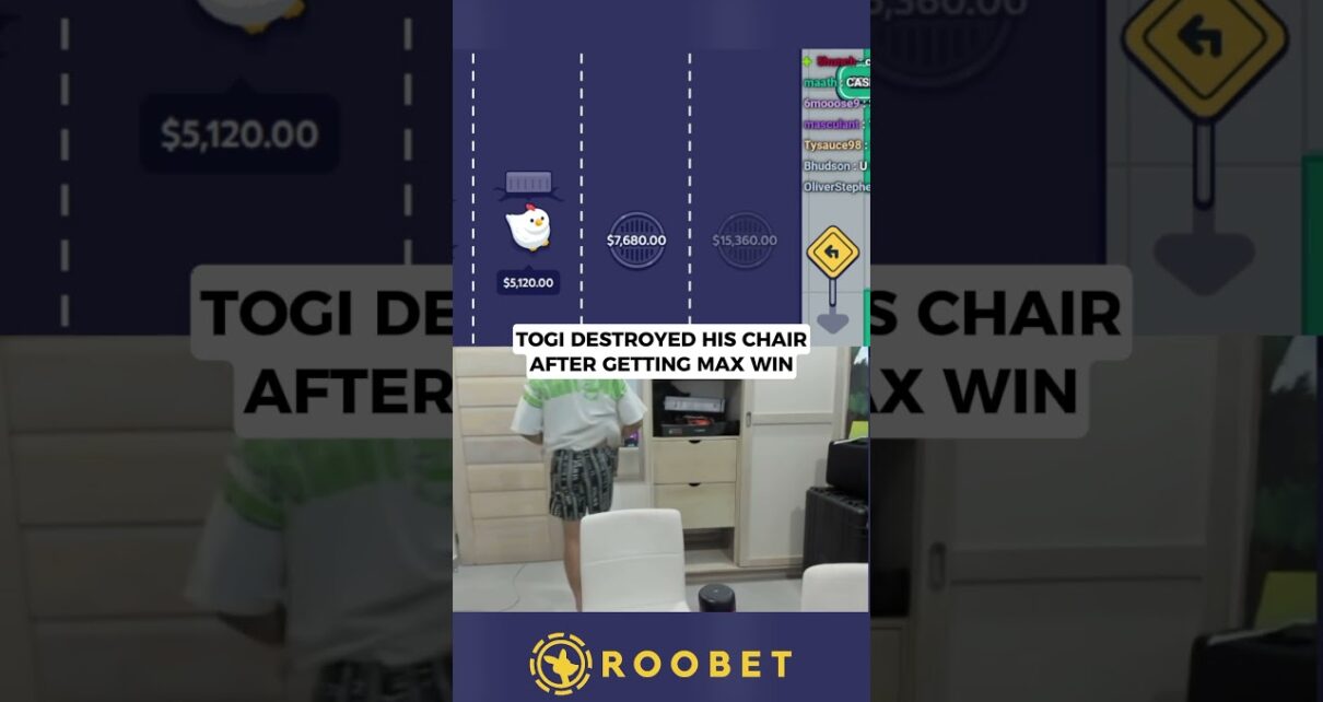 TOGI DESTROYED HIS CHAIR AFTER GETTING MAX WIN😭😭