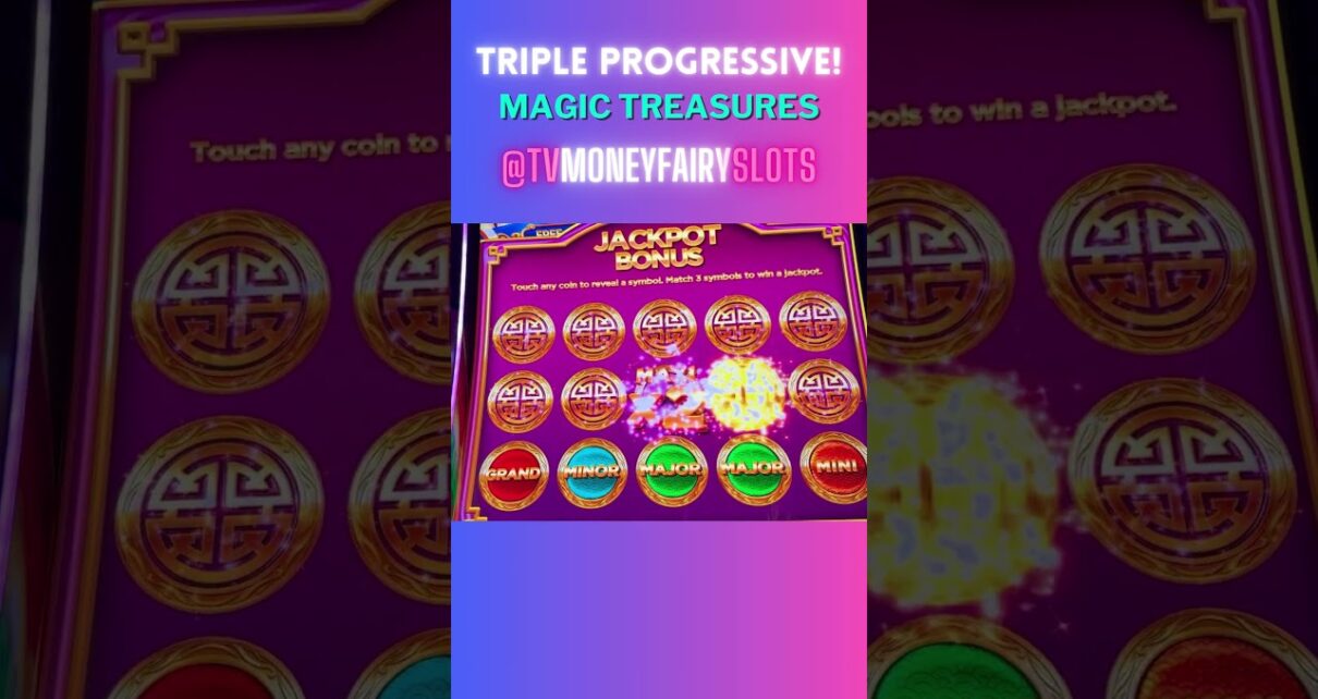 TRIPLE PROGRESSIVE WIN on MAGIC TREASURES!!! #magictreasures #igtslots #slot #slots #slotmachine