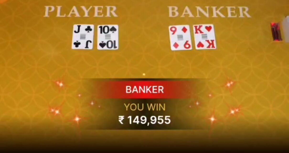 Today i won 150k in 10 minutes in baccarat live casino