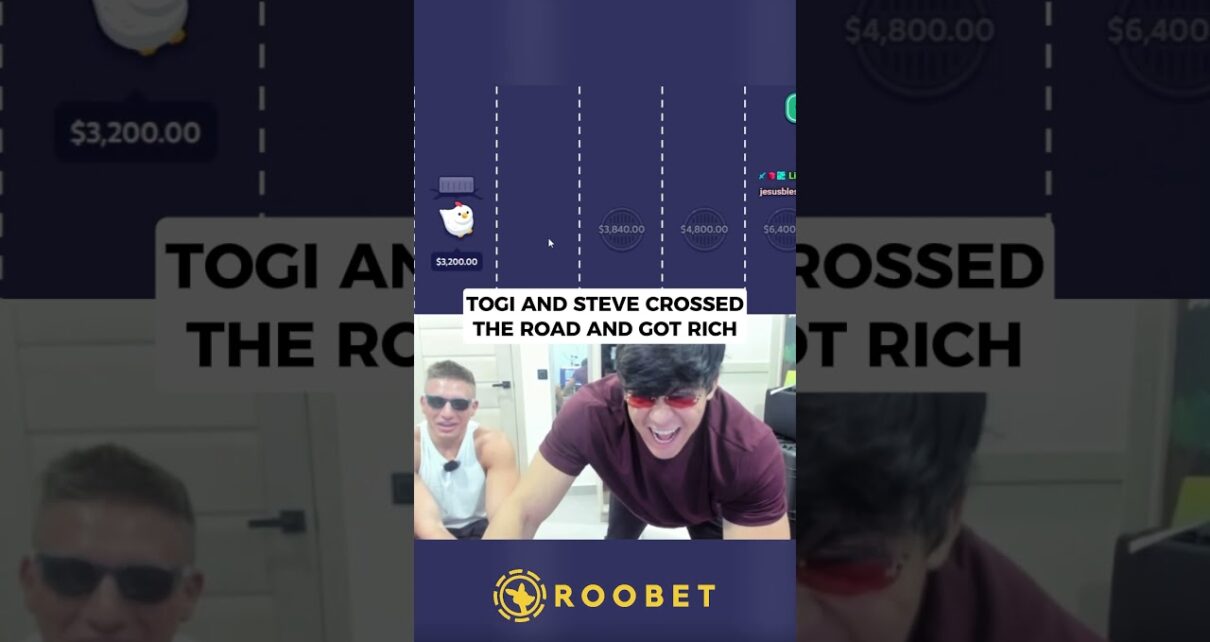 Togi And Steve Crossed The Road And Got Rich! #roobet #highlights