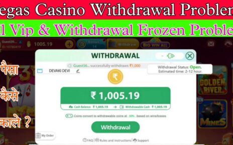 Vegas  Casino Withdrawal Problem 😭 | Vegas Casino मैं पैसा Withdrawal कैसे करें ? #Poker