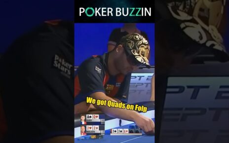 We got Quads on Folp! #poker #pokerlovers #casino #casinogames #pokerstars