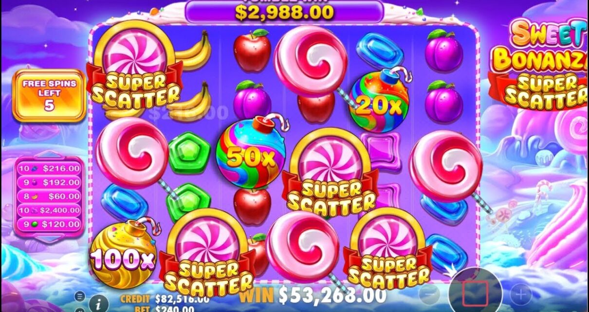 Sweet Bonanza Super Scatter – 50 Free Spins Equals Massive Profit at Online Casino Slot: Big Win! Sweet Bonanza Super Scatter – 50 Free Spins Equals Massive Profit at Online Casino Slot: Big Win!