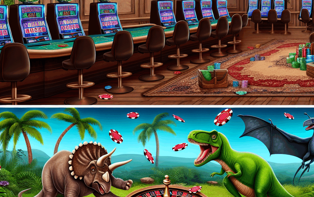 Dinospin Casino: The Ultimate Jurassic Bonus Adventure! Dinospin Casino: The Ultimate Jurassic Bonus Adventure!