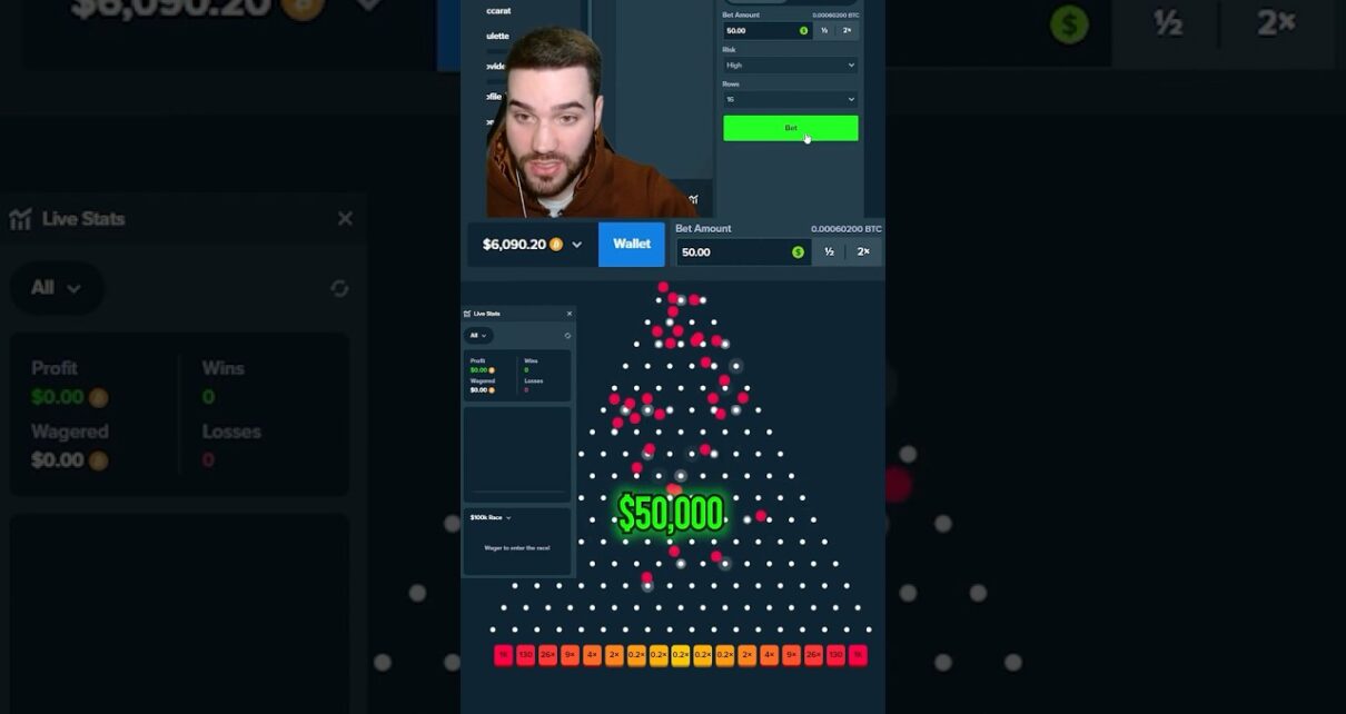 Spamming 50 Plinko Balls as Fast as Possible for a Big Win Spamming 50 Plinko Balls as Fast as Possible for a Big Win
