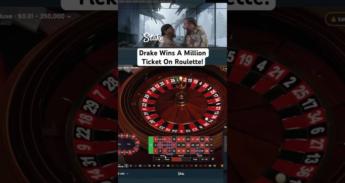 Drake Wins A Million Ticket on Roulette: Big Win Drake Wins A Million Ticket on Roulette: Big Win