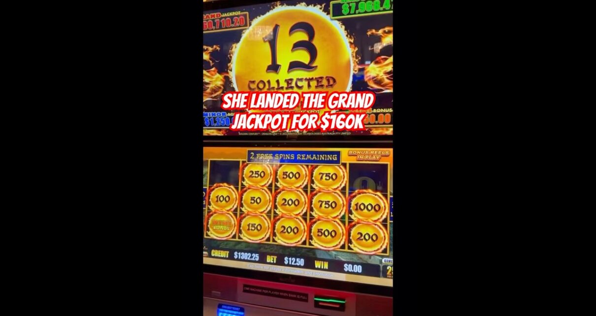 She won the Grand Jackpot with .50 Big Win. She won the Grand Jackpot with .50 Big Win.