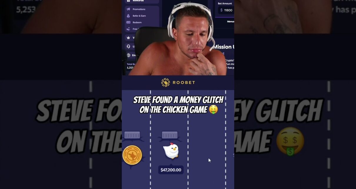 Steve found a money glitch in the chicken game, Big Win. Steve found a money glitch in the chicken game, Big Win.