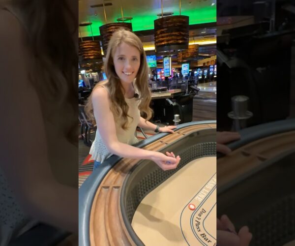 Her first time playing craps – Big Win in Vegas