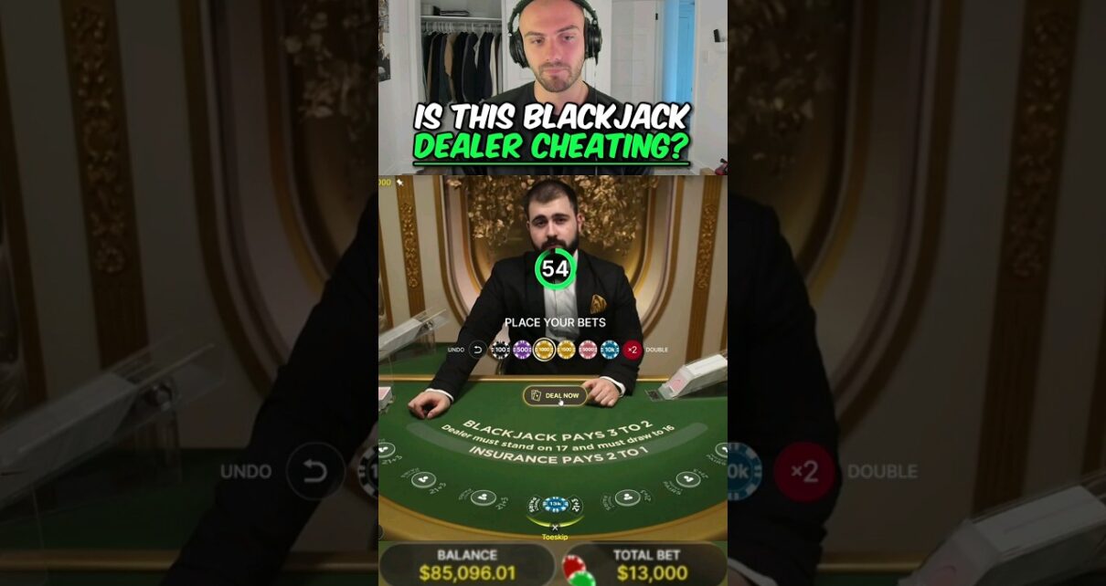 Is this blackjack dealer cheating? Big win! Is this blackjack dealer cheating? Big win!