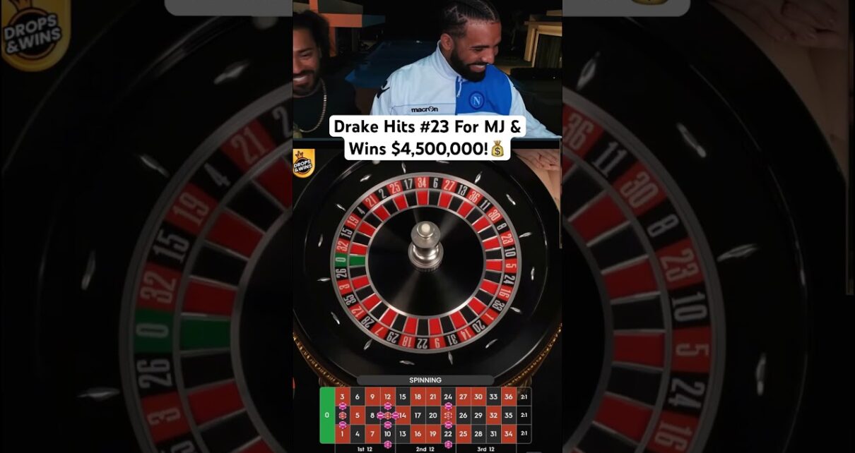 Drake Hits 23 for MJ and Wins ,500,000 on Roulette! Big Win Drake Hits 23 for MJ and Wins ,500,000 on Roulette! Big Win