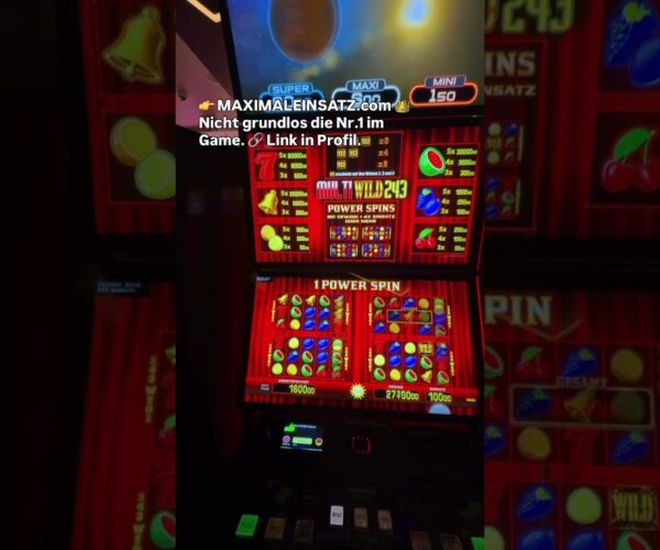 Merkur Multi Wild 243 for 27,700 Euro Power Spins Big Win All or Nothing and the Cameraman Messes Up the Recording