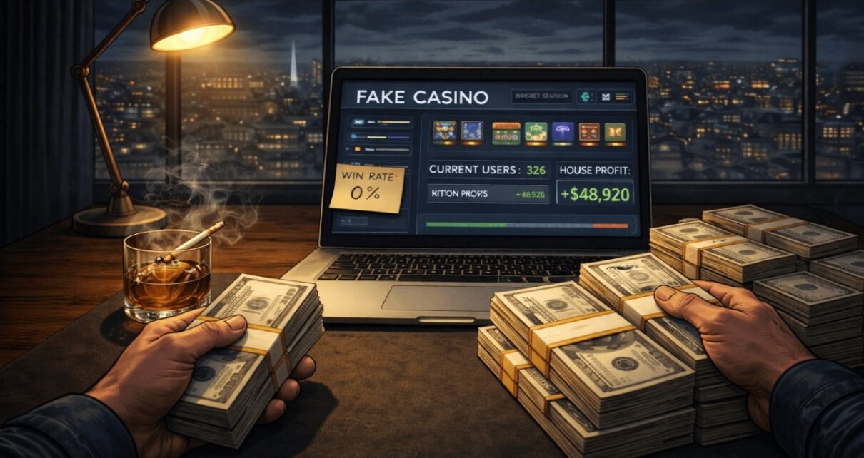 You Start Running a Fake Online Casino That Never Loses Big Win You Start Running a Fake Online Casino That Never Loses Big Win