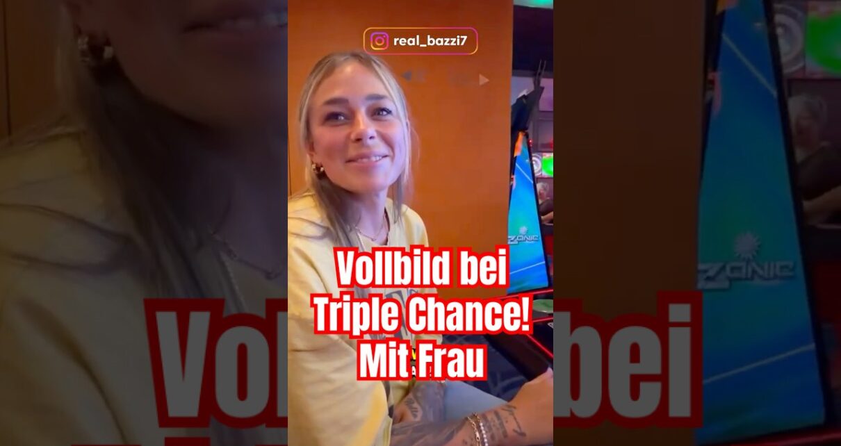 Big Win with Triple Chance Full Screen Featuring Woman on €4 Slot in Casino Big Win with Triple Chance Full Screen Featuring Woman on €4 Slot in Casino